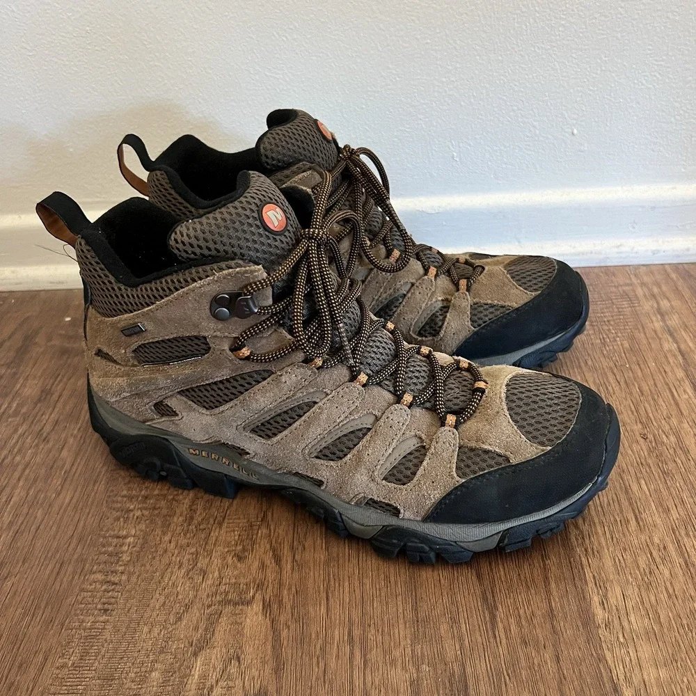 Merrell Moab 2 Mid Hiking Boots Men's Size 11.5 Earth Brown Waterproof J88623